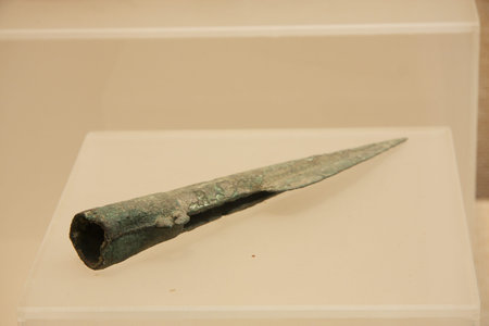 Fish dart (Warring States), collection in Huzhou, Zhejiang Museum.のeditorial素材
