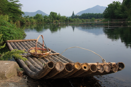 Bamboo raftの写真素材