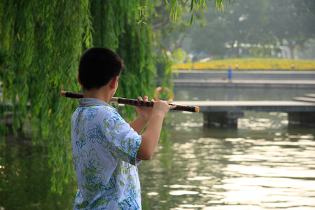 Hangzhou West Lake Yongjin area - Piper childの写真素材