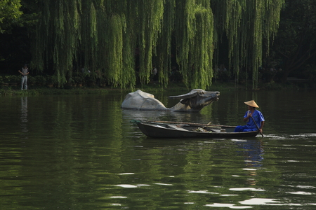 Scenic West Lake in Hangzhou Yongjinのeditorial素材