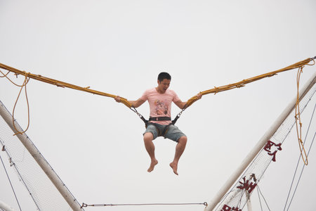 Bungee jumpingのeditorial素材