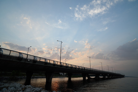 Bridge at the Taihu lakeの写真素材