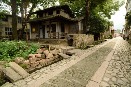 Lotus village is located in the rock town, Yongjia County, Zhejiang Province,  village clan culture moving charm of architectural arts. のeditorial素材