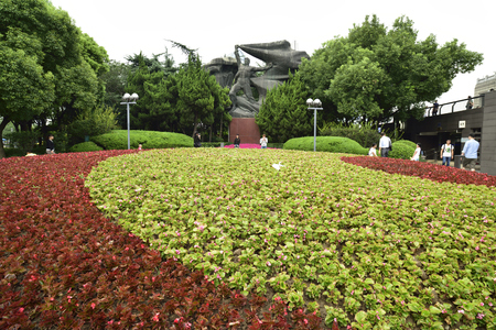 Sculpture in Chen Yi Squareのeditorial素材