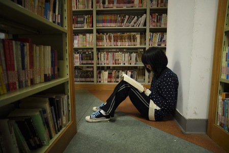 A corner of the library at huzhouのeditorial素材