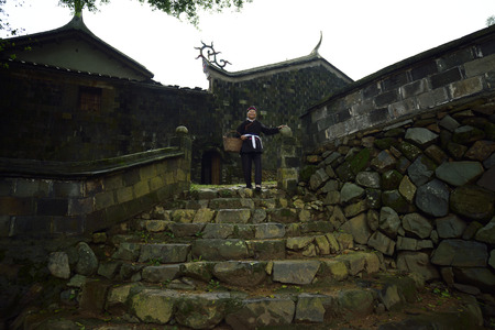 Half moon, located in Creek town, xiapu County, Fujian province, was zu villages populated by unique architectural features of the she nationality, is known as \"zu history and culture village.\"のeditorial素材
