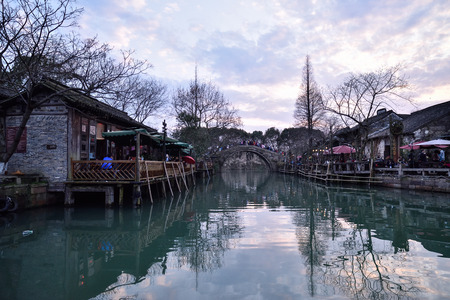 Wuzhen is a typical southern Chinese town, "land of plenty, of silk," said.のeditorial素材