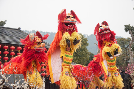 Lion danceのeditorial素材