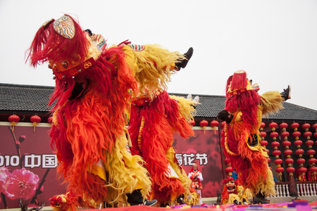 Lion danceのeditorial素材