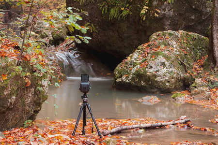 camera in waterの写真素材
