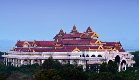 Bagan Archaeological Museum view at sunset in Bagan, Myanmar. The museum had collected sufficient amount of ancient artefacts from and near Baganのeditorial素材