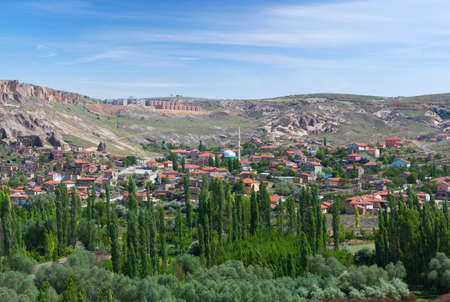 Mountain rural landscape in Ihlara valley, Cappadocia, Anatolia, Turkeyの写真素材