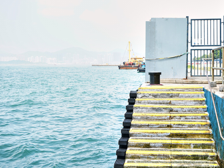 Stairs at seasideの写真素材