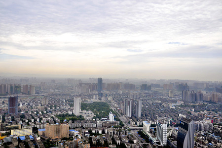 Chengdu city sceneryのeditorial素材