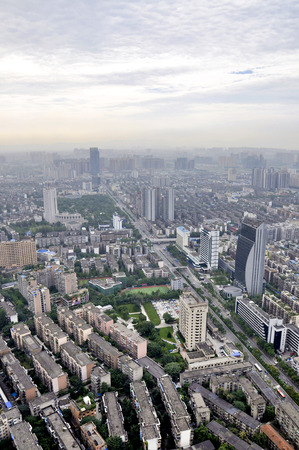 Chengdu city sceneryのeditorial素材