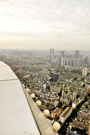 Chengdu city sceneryのeditorial素材