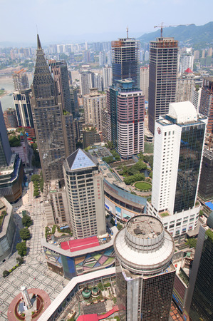 Chongqing city buildingのeditorial素材