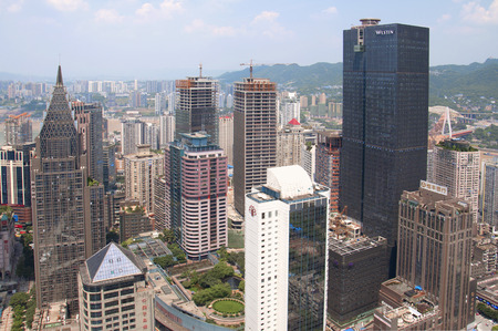 Chongqing city buildingのeditorial素材