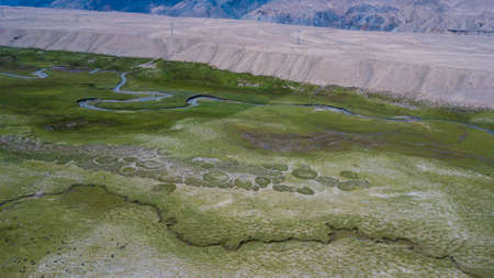 mountains, rivers, lakes, snow-capped mountains and grasslands in China.の写真素材