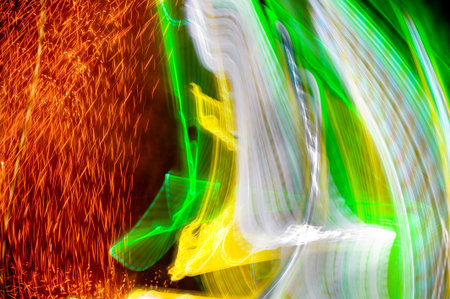Abstract flow at night street