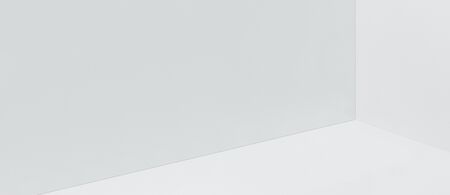 Minimalism. An empty corner consisting of three white planes.の写真素材