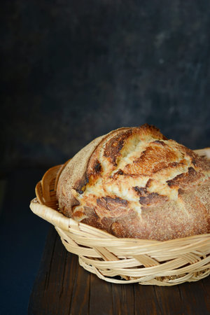Fresh homemade flour with flax seeds, pumpkin and oat flakes on a brown background. Crisp. French...