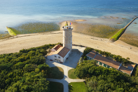 View from the Lighthouse of Whales on the Island of Reのeditorial素材