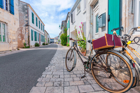 A street in the city of Ars en Reのeditorial素材