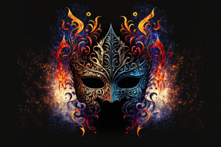Mardi Gras is a popular celebration held in many cities, particularly in New Orleans, Louisiana. One of the defining features of the festival is the use of colorful and elaborate masks. Participants often wear masks to conceal their identities and add to the festive atmosphere of the event.の写真素材