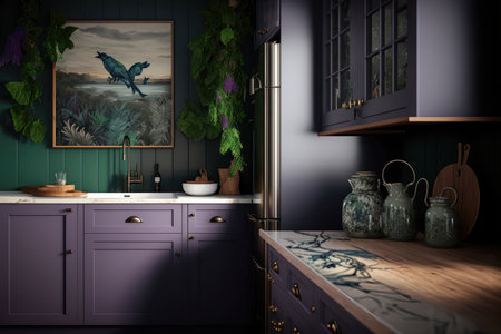 The kitchen and vanity spaces in your home can serve as a sanctuary where you can recharge and rejuvenate. This article explores ways to incorporate the soothing themes of nature, self-care, and wellness into your kitchen and vanity spaces through styling and decor.の写真素材
