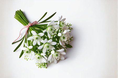 Snowdrop flowers are a symbol of hope and renewal, representing the arrival of spring after the cold and dark winter months. These delicate flowers are known for their distinctive bell-shaped petals, which are typically white or pale green with green markings.の写真素材