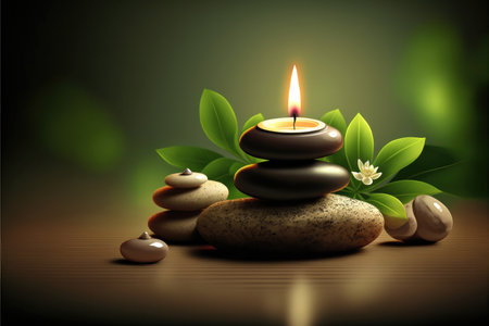 The spa's tranquil ambiance is enhanced by the use of natural materials such as stacked stones, which create a peaceful and grounding atmosphere. You will be surrounded by the calming presence of beautiful flowers, carefully arranged to provide a soothing environment for your mind and body.の素材