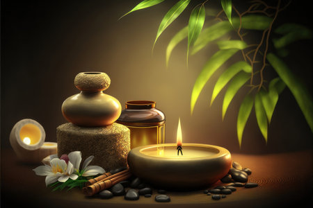 The spa's tranquil ambiance is enhanced by the use of natural materials such as stacked stones, which create a peaceful and grounding atmosphere. You will be surrounded by the calming presence of beautiful flowers, carefully arranged to provide a soothing environment for your mind and body.の素材