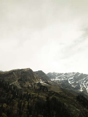 clouds over the mountains