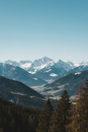 Panoramic view of the Alps