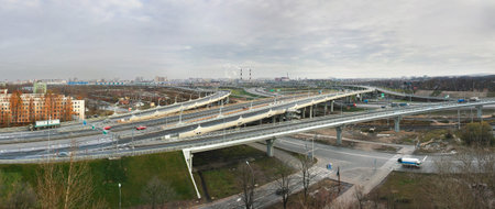 The Russian Federation, Road interchange crossing in St Petersburg ...