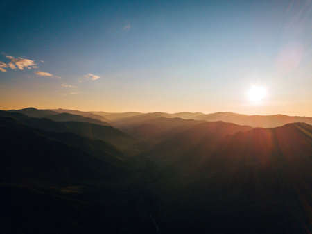 Drone view on Altai mountains.