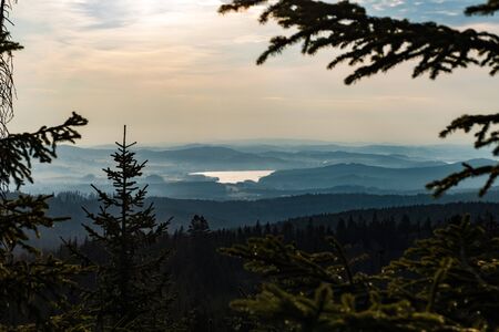 beautiful czech landscape in the natural park sumava in southern bohemia