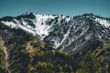 Aerial view of the Medeo stadium in Almaty, Kazakhstan. Medeo stadium is the highest located in the world - 1691 m. above sea level.