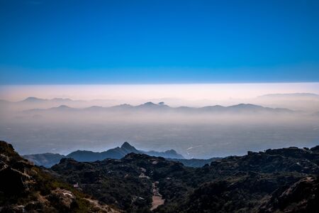 beautiful view of world oldest mountain range aravali.locaed in rajasthan,india
