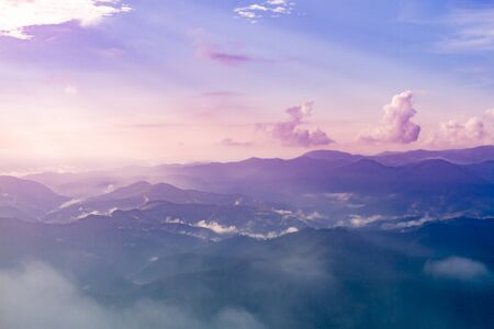Majestic sunrise in the mountains landscape,Thailand