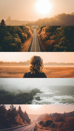 Collage of beautiful nature landscapes. Collage of beautiful nature landscapes.