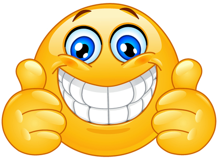Vecteur de Emoticon with big toothy smile - ID:125884424 - image libre de droit - Stocklib